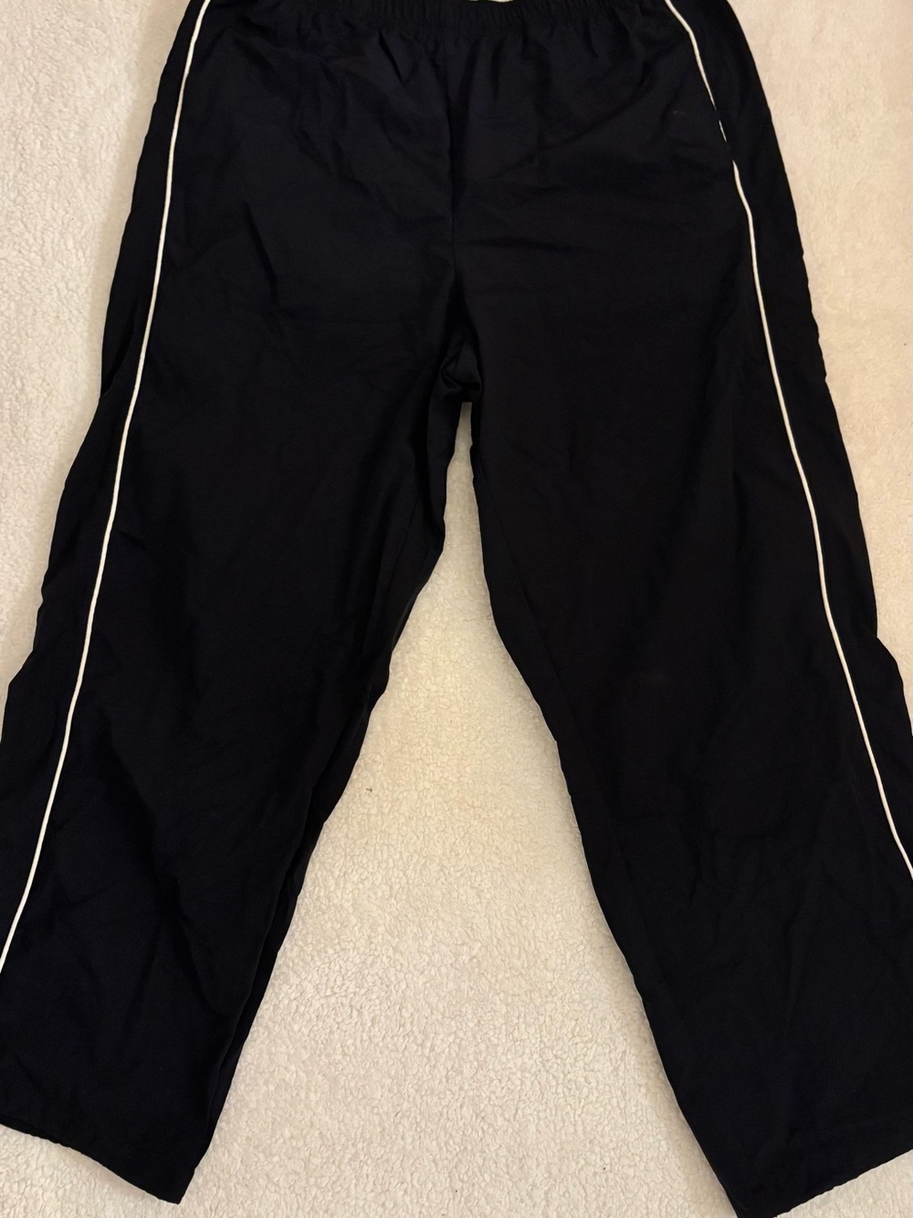 Grayson Threads Black Joggers with White Side Piping